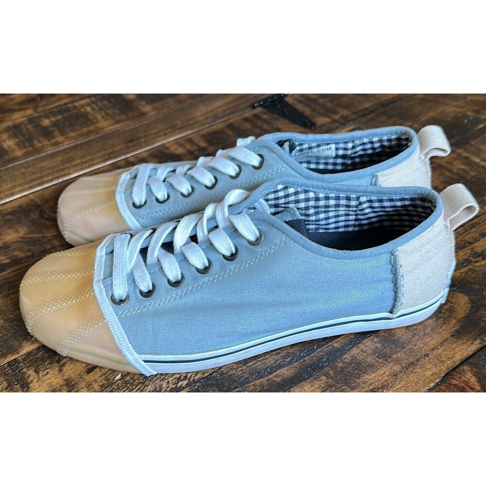 Sorel Sentry Blue and Tan Canvas Sneakers Size 9.5
